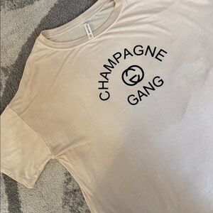 Champagne Gang Beige Short Sleeve Tee medium